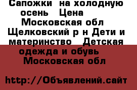 Сапожки  на холодную осень › Цена ­ 600 - Московская обл., Щелковский р-н Дети и материнство » Детская одежда и обувь   . Московская обл.